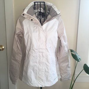 Eddie Bauer NWT White/Cream Rain Jacket Women’s XS